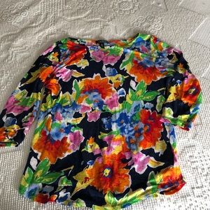Bright floral blouse